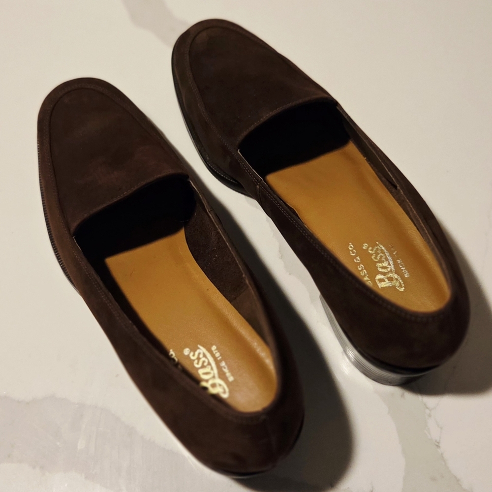 G.H. Bass & Co. Dark Brown Suede Loafers